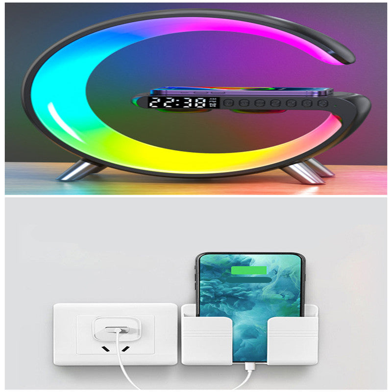 G-Shaped LED Smart Lamp with Bluetooth Speaker & Wireless Charger